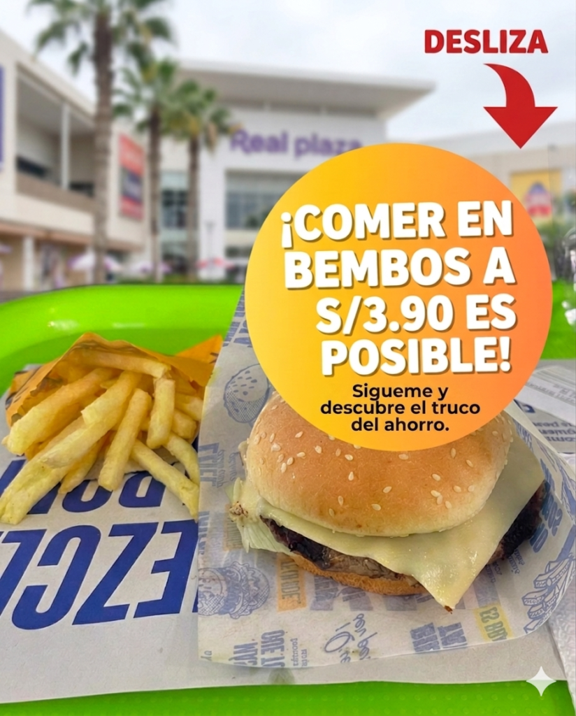 ¿Hambre y poco presupuesto? Cómo almorcé en Bembos por menos de 4 soles