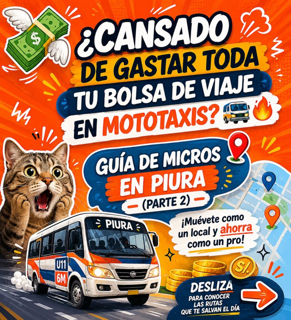 Guía de Transporte Público para Foráneos en Piura (Parte 2): Rutas U11 y 6M